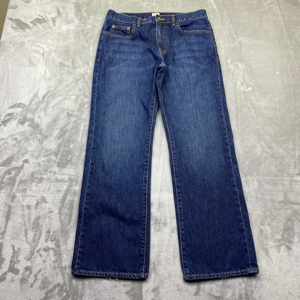 J.‎ Crew Bootcut Dark Wash Denim Jeans Mens Cotton Sz 32 Grunge Western Retro